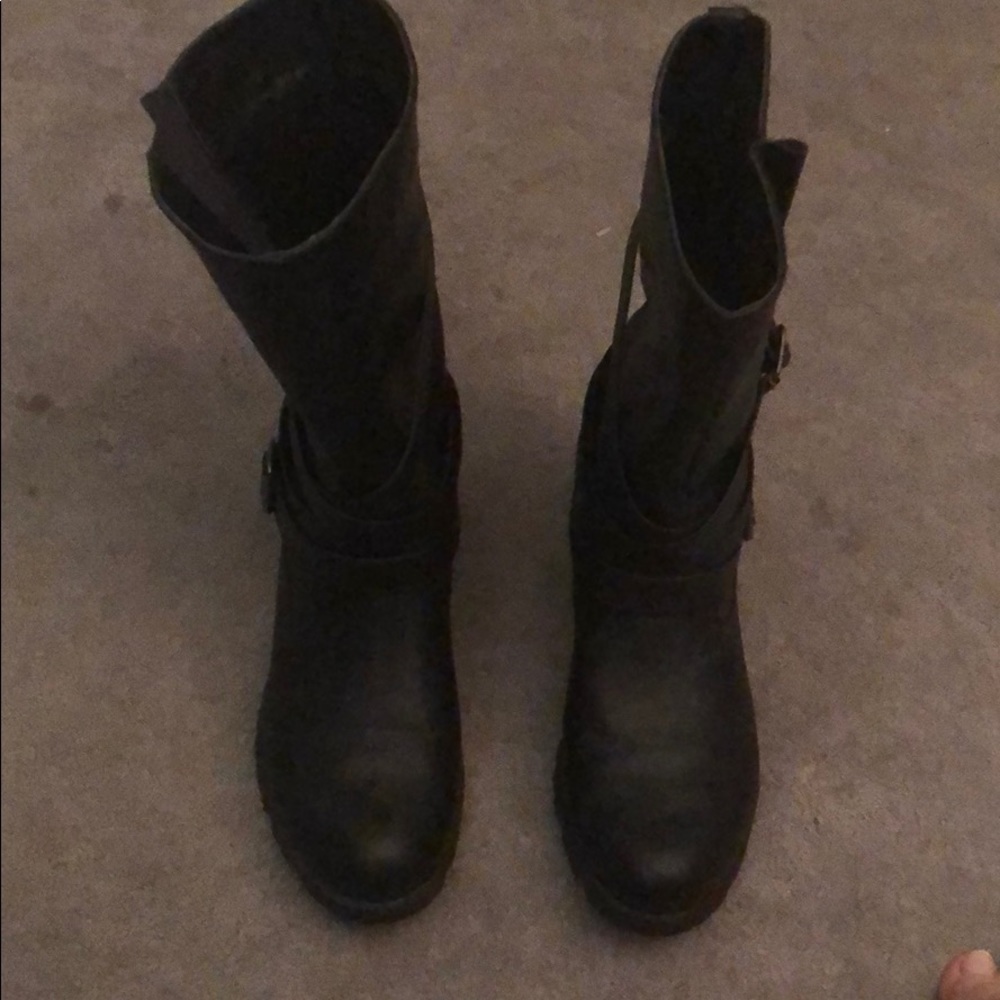 NEXA black motorcycle boots